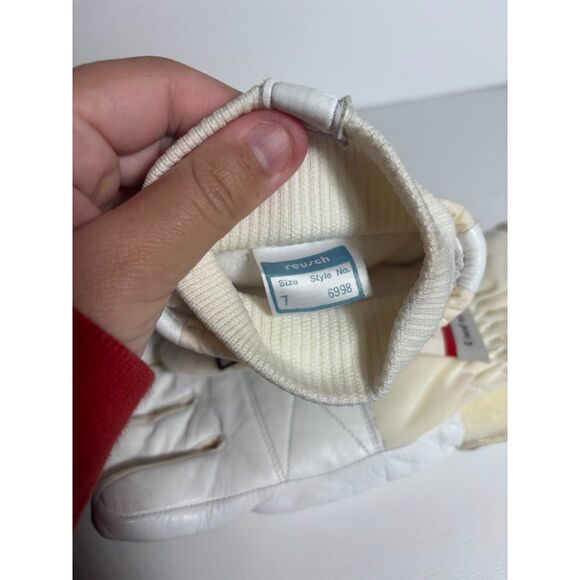 Reusch Sport Ski Team Gloves Deadstock VTG 80s White -30 Thinsulate GoreTex sz 7 - Picture 8 of 8